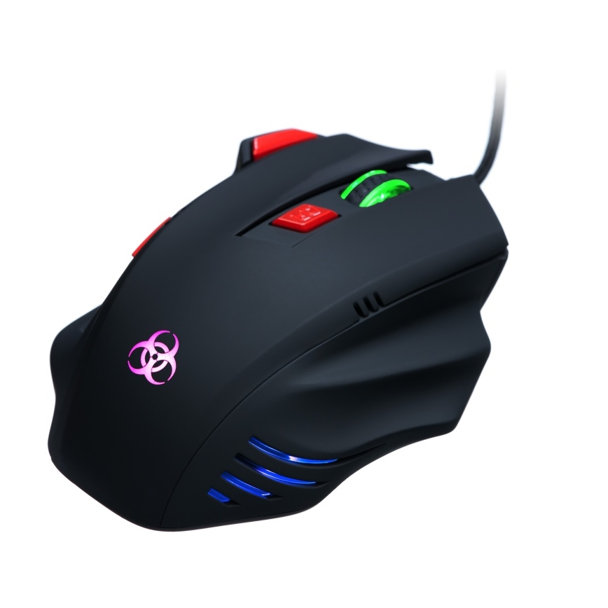 CONNECT IT CI-191 - LED Žičani gaming miš 800/1600/2400/3200 DPI crna