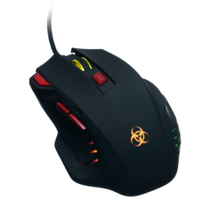 CONNECT IT CI-191 - LED Žičani gaming miš 800/1600/2400/3200 DPI crna
