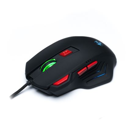 CONNECT IT CI-191 - LED Žičani gaming miš 800/1600/2400/3200 DPI crna