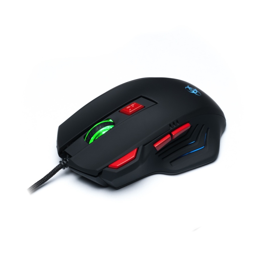 CONNECT IT CI-191 - LED Žičani gaming miš 800/1600/2400/3200 DPI crna