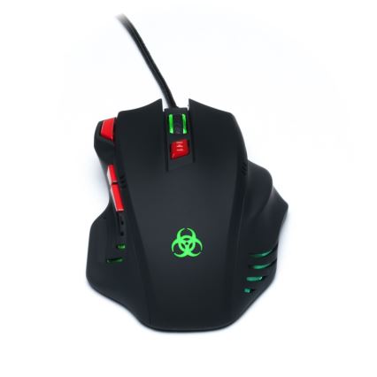 CONNECT IT CI-191 - LED Žičani gaming miš 800/1600/2400/3200 DPI crna
