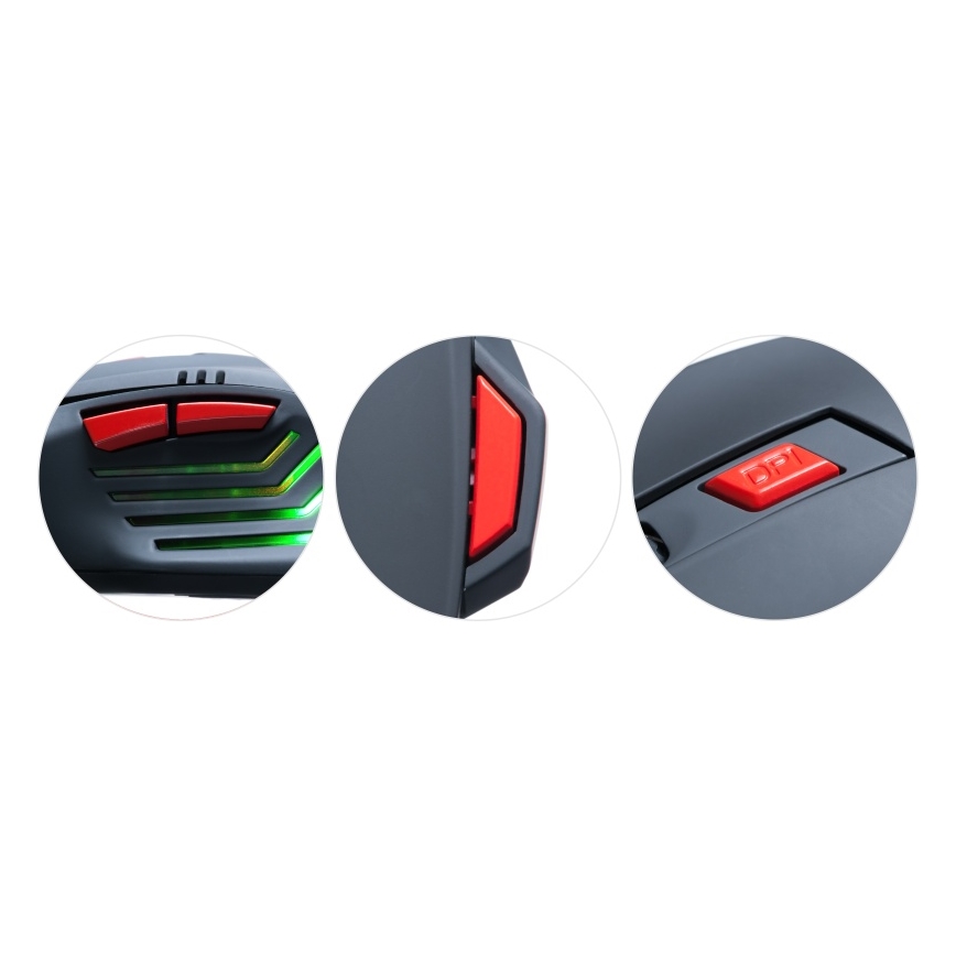 CONNECT IT CI-191 - LED Žičani gaming miš 800/1600/2400/3200 DPI crna