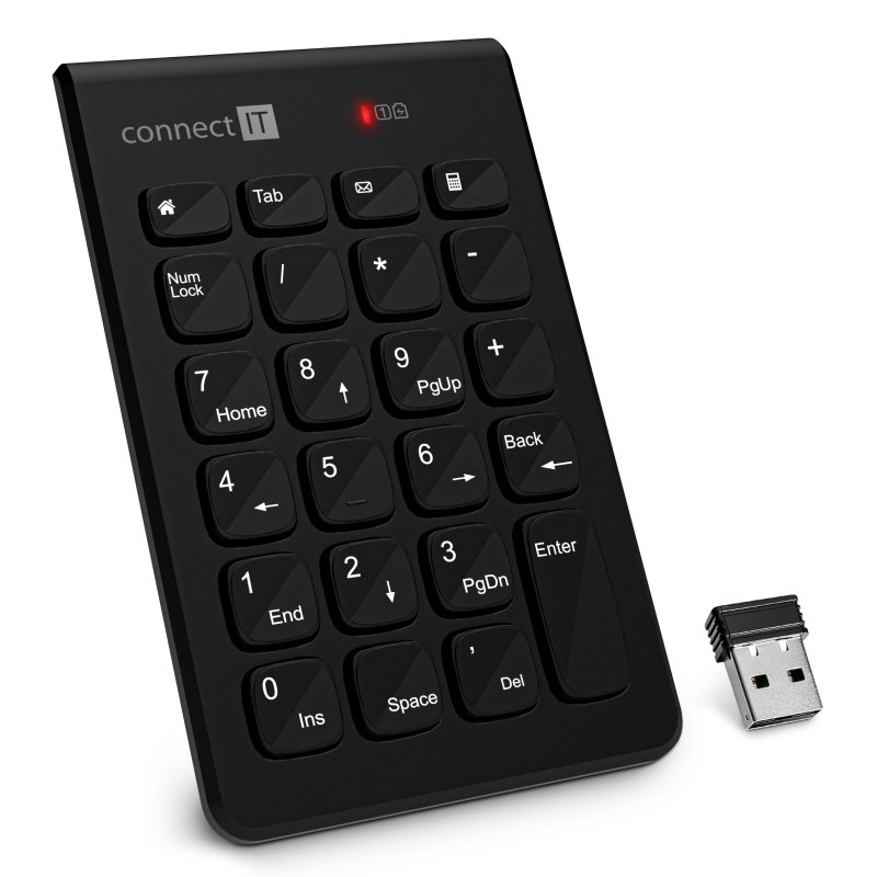 CONNECT IT CKB-0062-BK - Bežična numerička tipkovnica 1xAAA crna