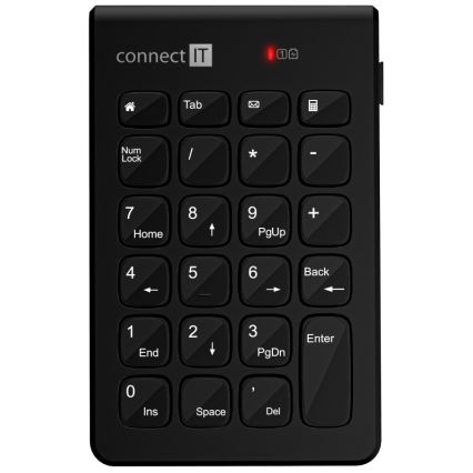 CONNECT IT CKB-0062-BK - Bežična numerička tipkovnica 1xAAA crna