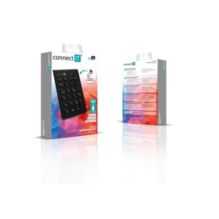CONNECT IT CKB-0062-BK - Bežična numerička tipkovnica 1xAAA crna