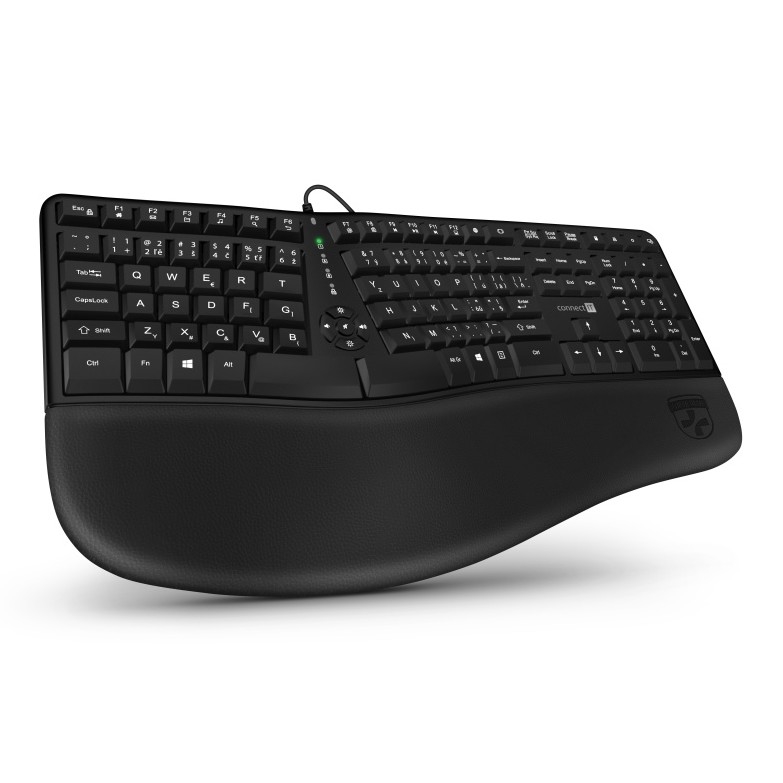 CONNECT IT CKB-2800-CS - Ergonomska bežična tipkovnica s CZ/SK lokalizacijom crna