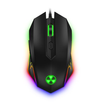 CONNECT IT CKM-3200-CS - LED RGB žičana gaming tipkovnica i gaming miš 1200/1800/2400/3600 DPI s CZ/SK lokalizacijom crna