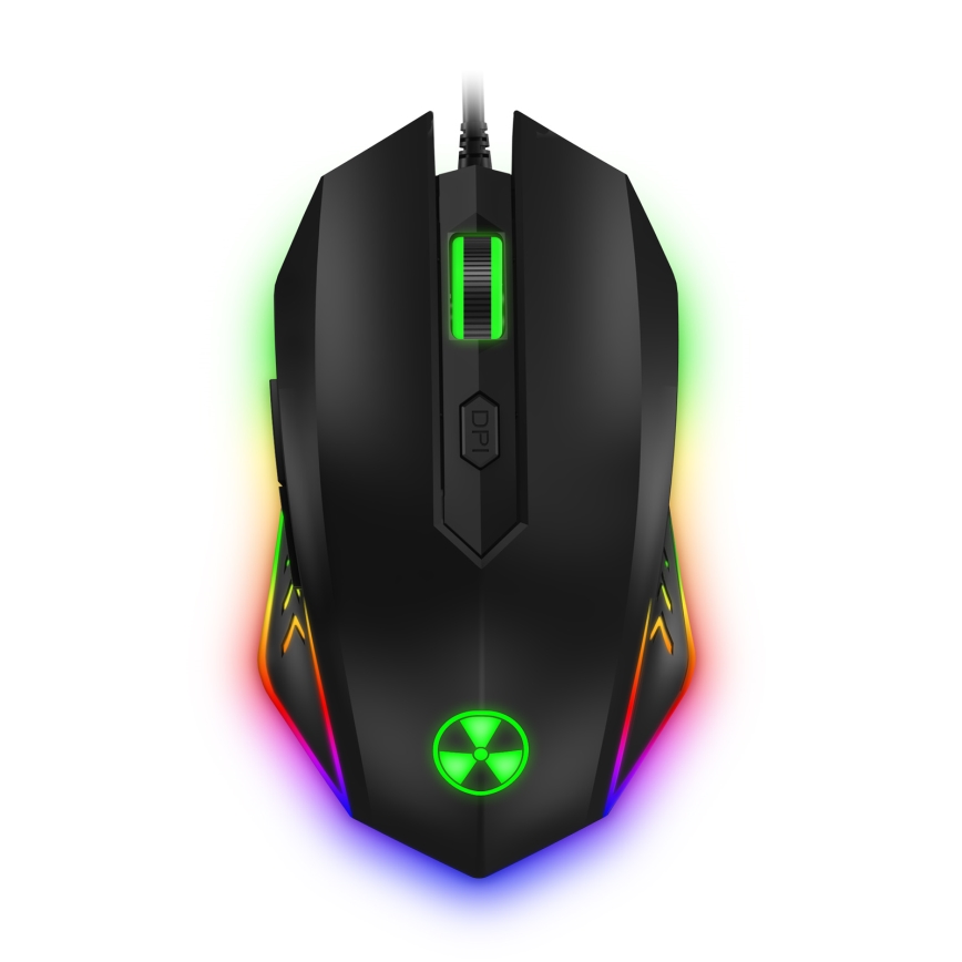 CONNECT IT CKM-3200-CS - LED RGB žičana gaming tipkovnica i gaming miš 1200/1800/2400/3600 DPI s CZ/SK lokalizacijom crna