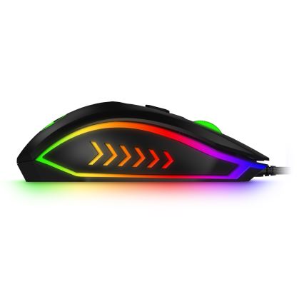 CONNECT IT CKM-3200-CS - LED RGB žičana gaming tipkovnica i gaming miš 1200/1800/2400/3600 DPI s CZ/SK lokalizacijom crna