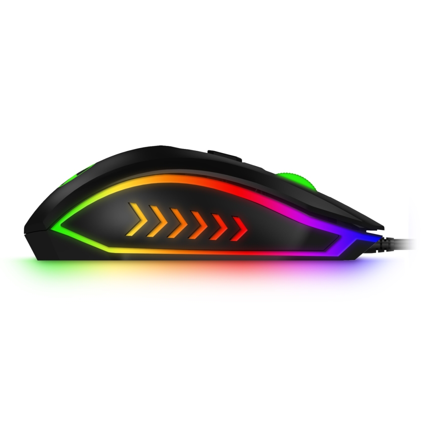 CONNECT IT CKM-3200-CS - LED RGB žičana gaming tipkovnica i gaming miš 1200/1800/2400/3600 DPI s CZ/SK lokalizacijom crna