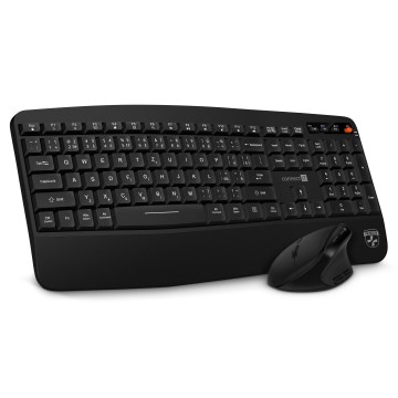 CONNECT IT CKM-6010-CS - Ergonomska bežična tipkovnica i miš 800/1200/1600/2400 DPI s CZ/SK lokalizacijom 1xAA + 2xAAA crna
