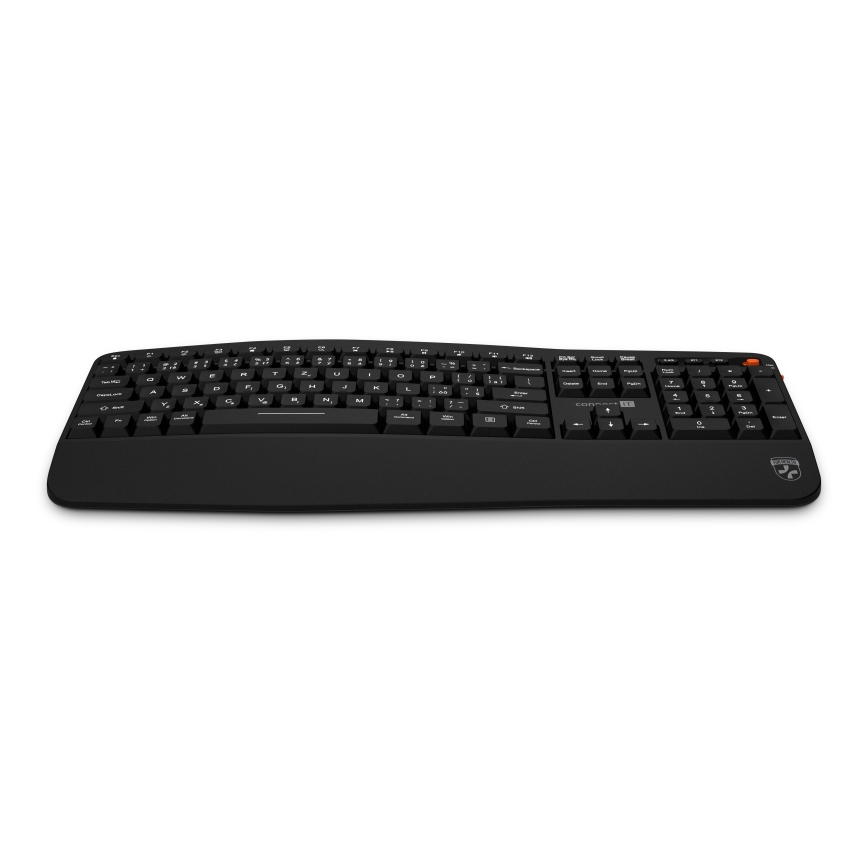 CONNECT IT CKM-6010-CS - Ergonomska bežična tipkovnica i miš 800/1200/1600/2400 DPI s CZ/SK lokalizacijom 1xAA + 2xAAA crna