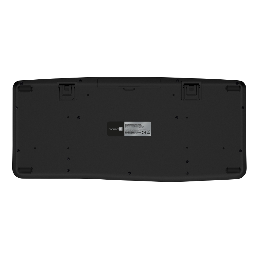 CONNECT IT CKM-6010-CS - Ergonomska bežična tipkovnica i miš 800/1200/1600/2400 DPI s CZ/SK lokalizacijom 1xAA + 2xAAA crna