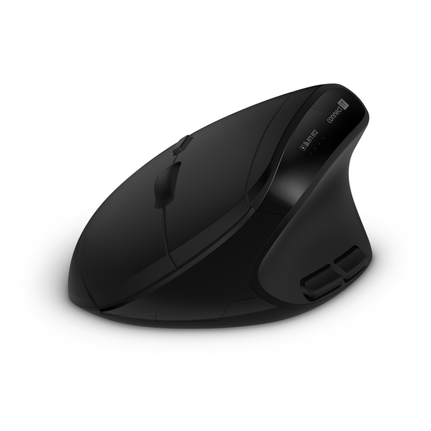 CONNECT IT CKM-6010-CS - Ergonomska bežična tipkovnica i miš 800/1200/1600/2400 DPI s CZ/SK lokalizacijom 1xAA + 2xAAA crna