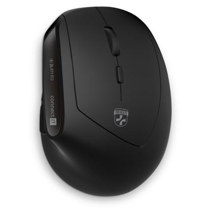 CONNECT IT CKM-6010-CS - Ergonomska bežična tipkovnica i miš 800/1200/1600/2400 DPI s CZ/SK lokalizacijom 1xAA + 2xAAA crna
