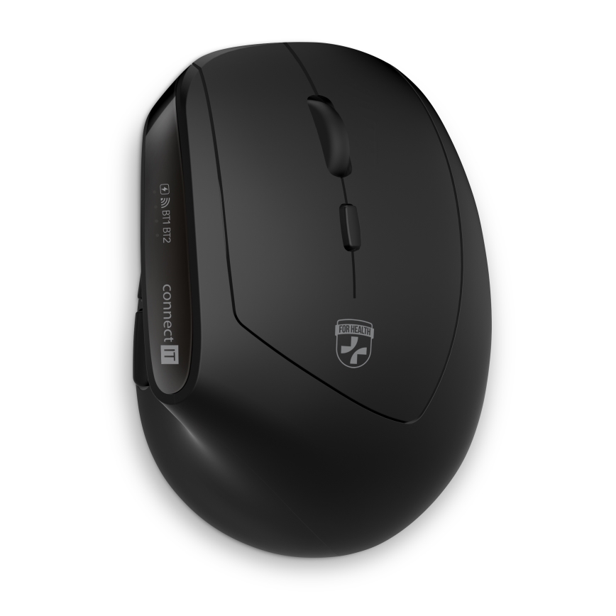 CONNECT IT CKM-6010-CS - Ergonomska bežična tipkovnica i miš 800/1200/1600/2400 DPI s CZ/SK lokalizacijom 1xAA + 2xAAA crna