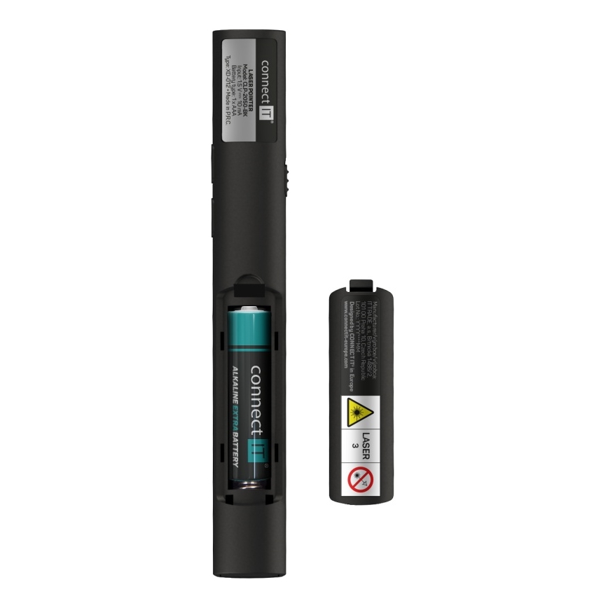 CONNECT IT CLP-2050-BK - Bežični prezenter s laserskim pokazivačem 1xAAA