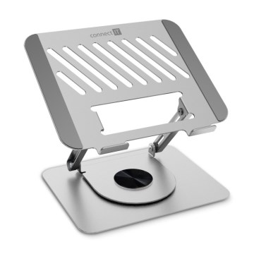 CONNECT IT CMF-2100-SL - Okretni stalak za laptop srebrna