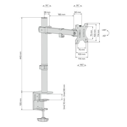 CONNECT IT CMF-3103-BK - Univerzalni nosač za monitor 13-32” crna