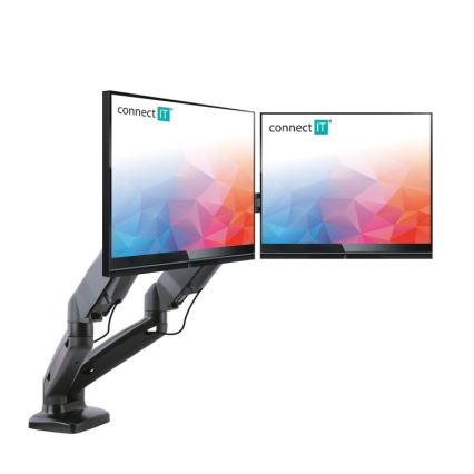 CONNECT IT CMF-3207-BK - Univerzalni nosač za 2 monitora 13-27” crna