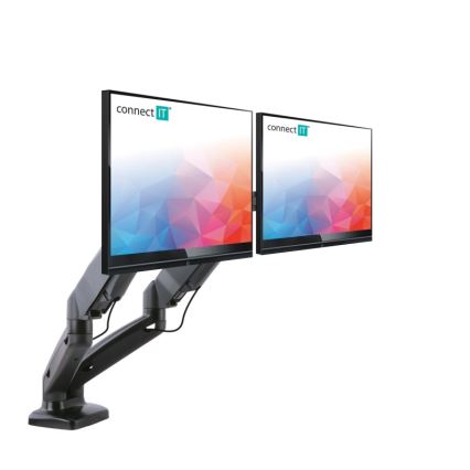 CONNECT IT CMF-3207-BK - Univerzalni nosač za 2 monitora 13-27” crna