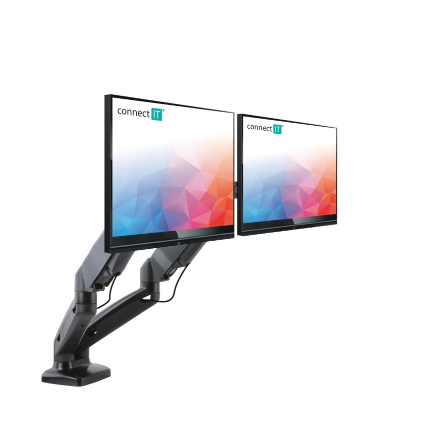 CONNECT IT CMF-3207-BK - Univerzalni nosač za 2 monitora 13-27” crna