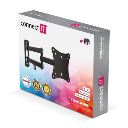 CONNECT IT CMH-2010-BK - Zidni nosač za TV 13-27” crna