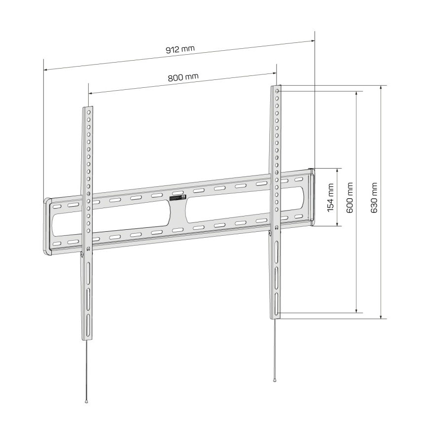 CONNECT IT CMH-6090-BK - Zidni nosač za TV 40-100” crne boje
