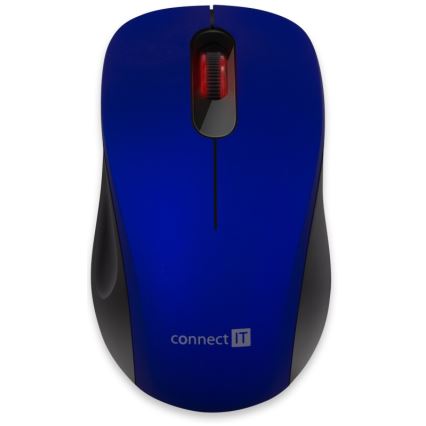 CONNECT IT CMO-2230-BL - Bežična tiha miš MUTE 1200 DPI 1xAA crna/plava