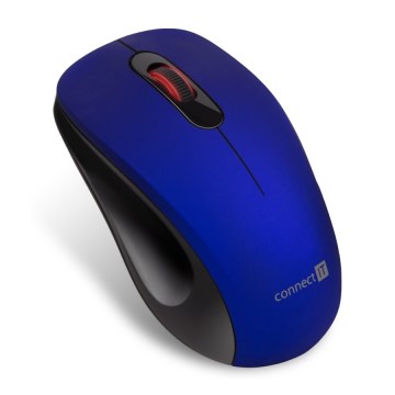 CONNECT IT CMO-2230-BL - Bežični tihi miš MUTE 1200 DPI 1xAA crna/plava