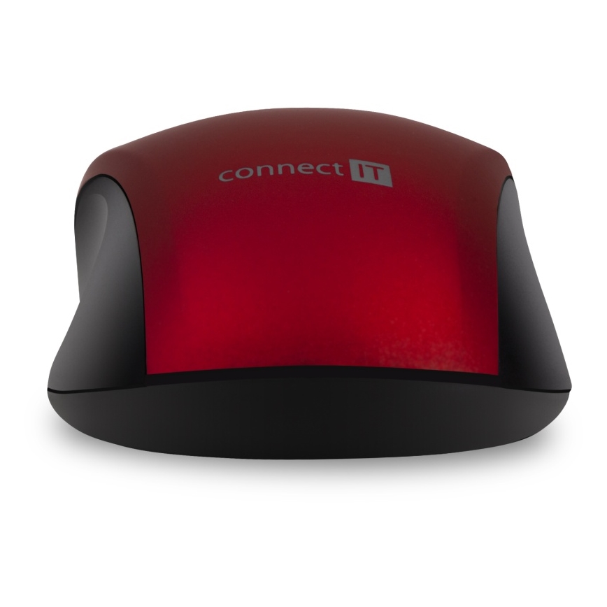 CONNECT IT CMO-2230-RD - Bežični tihi miš MUTE 1200 DPI 1xAA crna/crvena