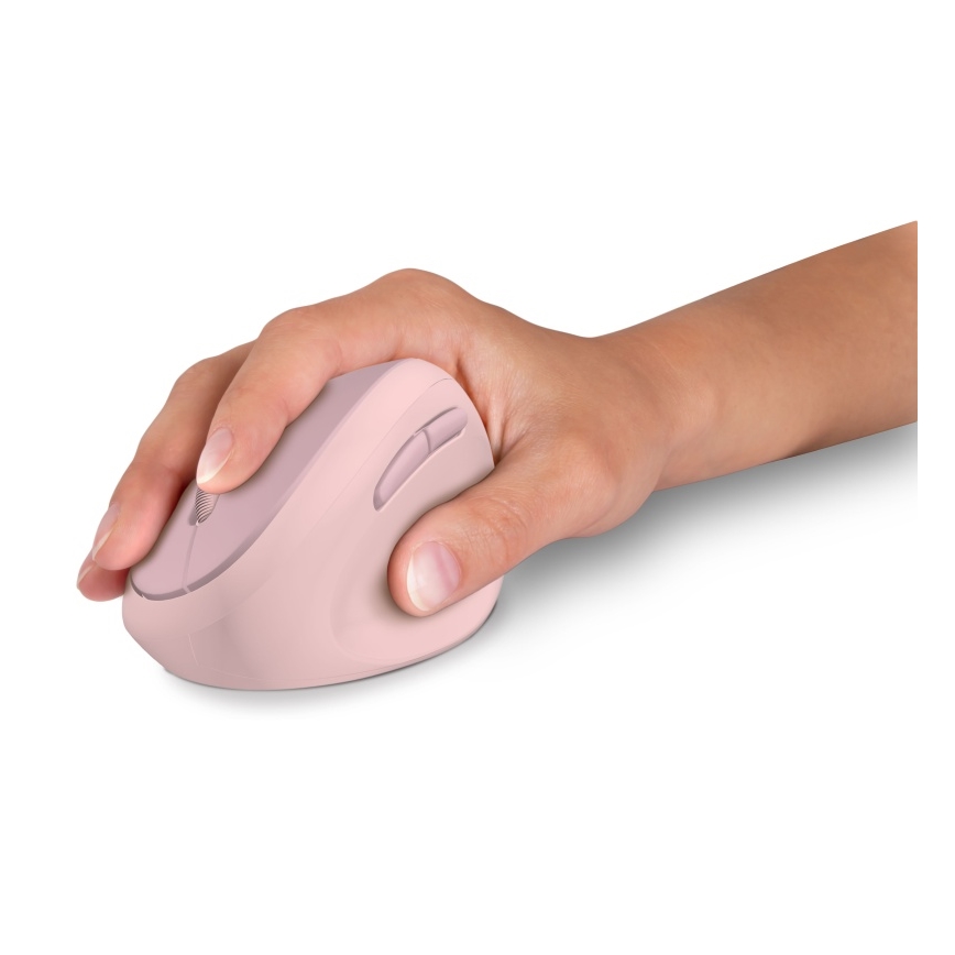 CONNECT IT CMO-2600-PK - Ergonomski bežični ružičasti miš 800/1200/1600 DPI 1xAA