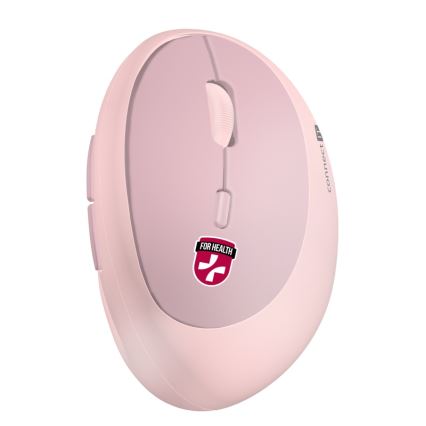 CONNECT IT CMO-2600-PK - Ergonomski bežični ružičasti miš 800/1200/1600 DPI 1xAA
