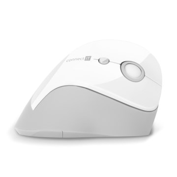 CONNECT IT CMO-2700-WH - Ergonomski bežični miš 800/1200/1600 DPI 1xAA bijela