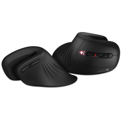 CONNECT IT CMO-2900-BK - Ergonomski bežični miš 800/1200/1600 DPI 1xAA crna