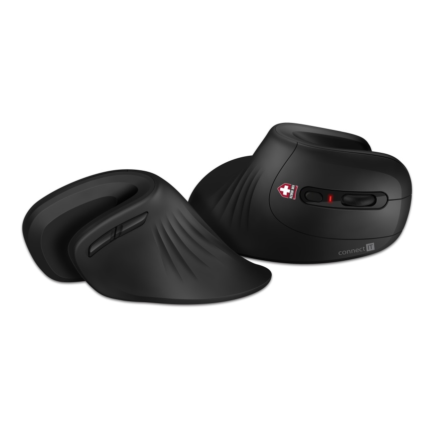 CONNECT IT CMO-2900-BK - Ergonomski bežični miš 800/1200/1600 DPI 1xAA crna