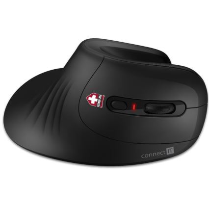 CONNECT IT CMO-2900-BK - Ergonomski bežični miš 800/1200/1600 DPI 1xAA crna