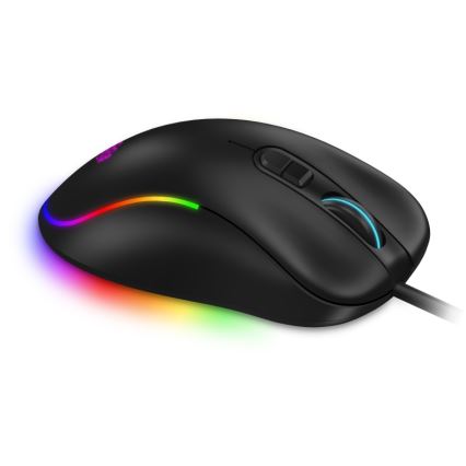 CONNECT IT CMO-3589-BK - LED RGB Žičani gaming miš 200-7200 DPI crna