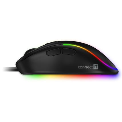 CONNECT IT CMO-3589-BK - LED RGB Žičani gaming miš 200-7200 DPI crna
