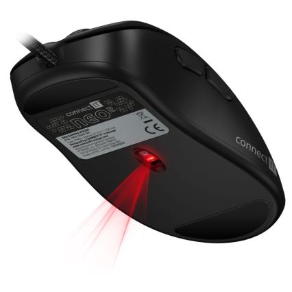 CONNECT IT CMO-3589-BK - LED RGB Žičani gaming miš 200-7200 DPI crna