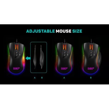 CONNECT IT CMO-3591-BK - LED RGB Žičani gaming miš 500-7200 DPI crna