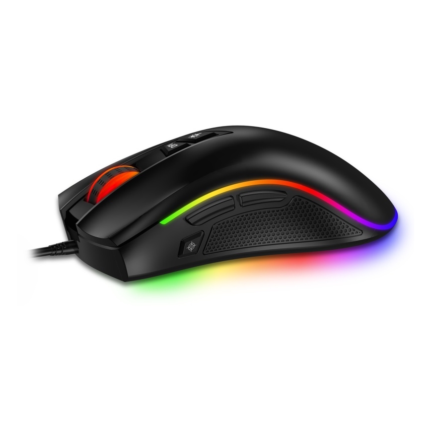 CONNECT IT CMO-3591-BK - LED RGB Žičani gaming miš 500-7200 DPI crna