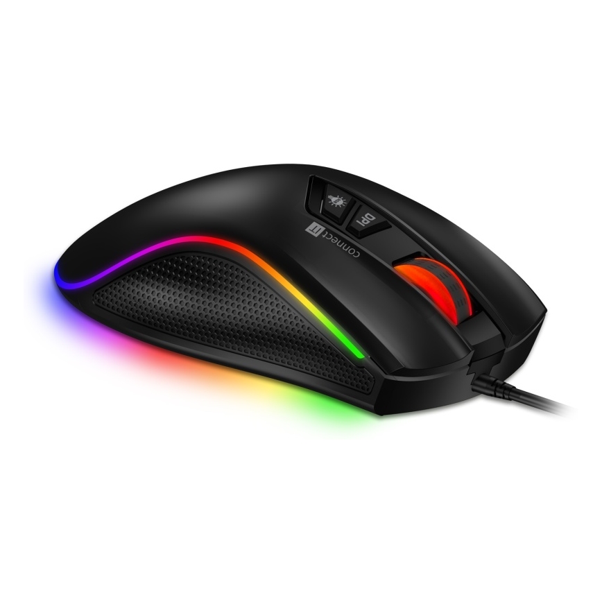 CONNECT IT CMO-3591-BK - LED RGB Žičani gaming miš 500-7200 DPI crna