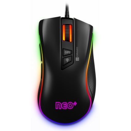 CONNECT IT CMO-3591-BK - LED RGB Žičani gaming miš 500-7200 DPI crna