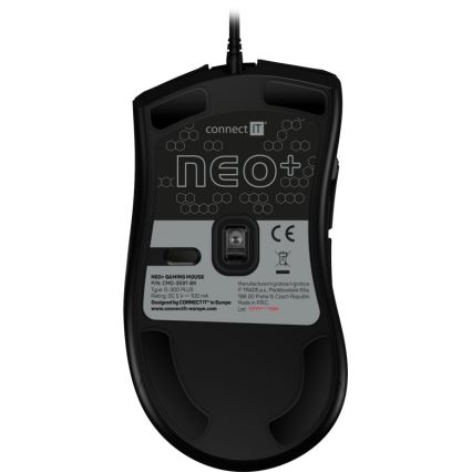 CONNECT IT CMO-3591-BK - LED RGB Žičani gaming miš 500-7200 DPI crna