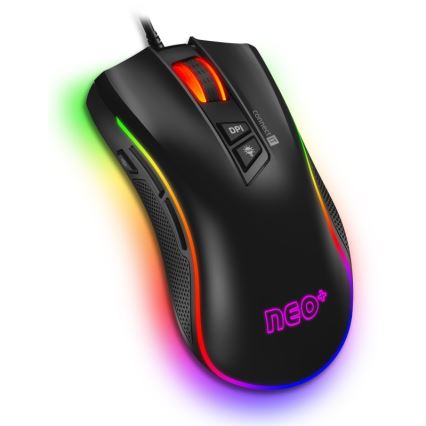 CONNECT IT CMO-3591-BK - LED RGB Žičana gaming miša 500-7200 DPI crna