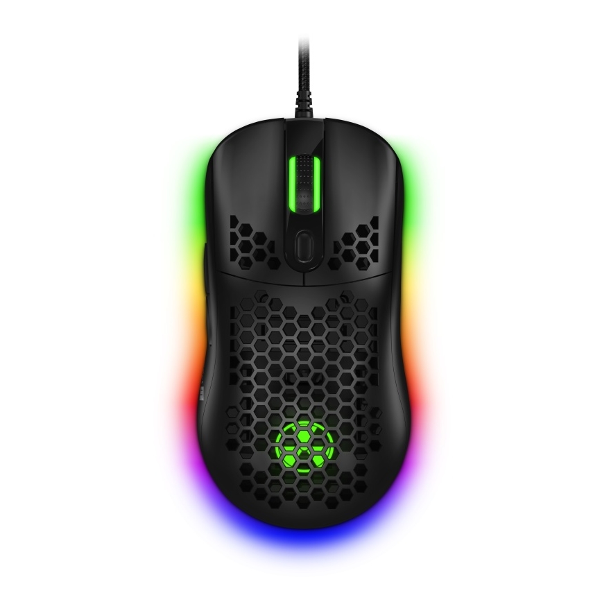 CONNECT IT CMO-5511-BK - LED RGB Žičani gaming miš 200-12800 DPI crna