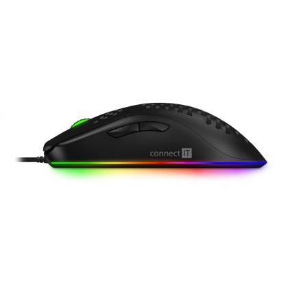 CONNECT IT CMO-5511-BK - LED RGB Žičani gaming miš 200-12800 DPI crna
