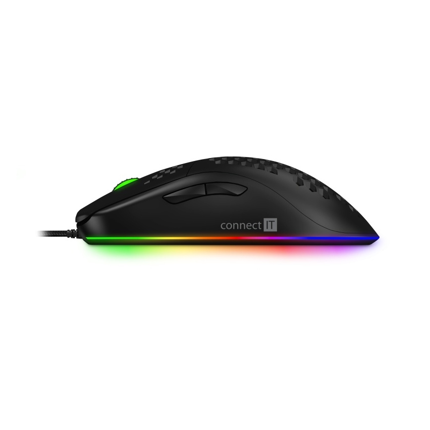 CONNECT IT CMO-5511-BK - LED RGB Žičani gaming miš 200-12800 DPI crna