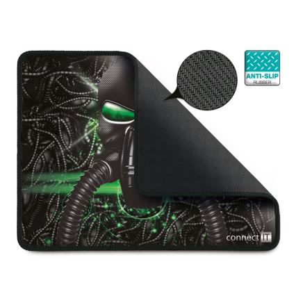 CONNECT IT CMP-1100-SM - Podloga za miš 32x24,5 cm crna/zelena